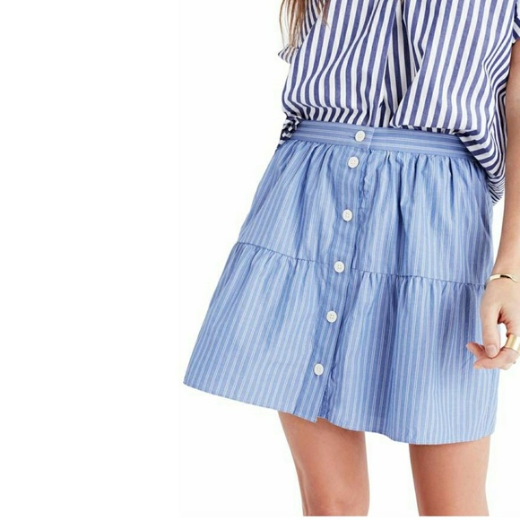 Madewell Dresses & Skirts - NWT, Madewell Bistro Tiered Striped Skirt